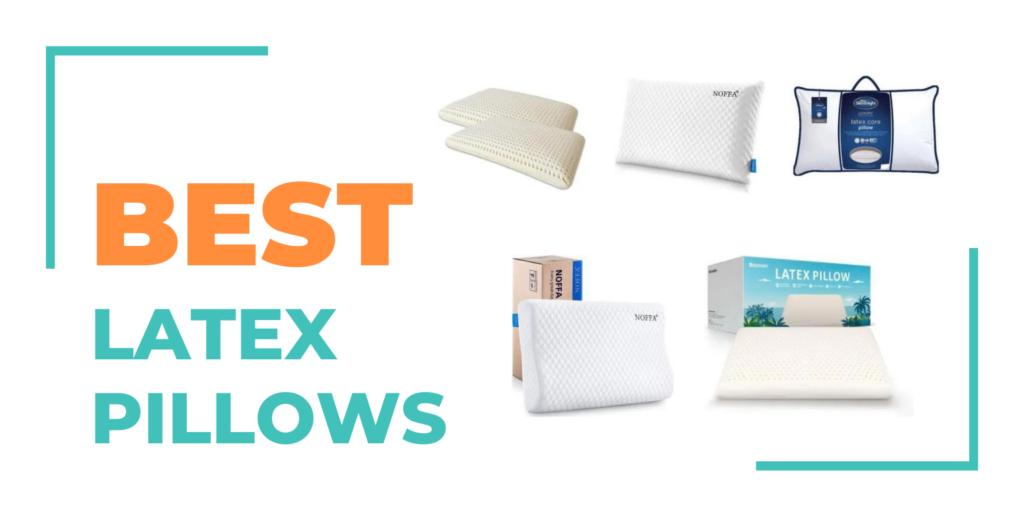 latex pillows collage