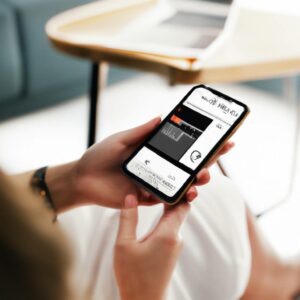 a woman using her gadget for online shopping