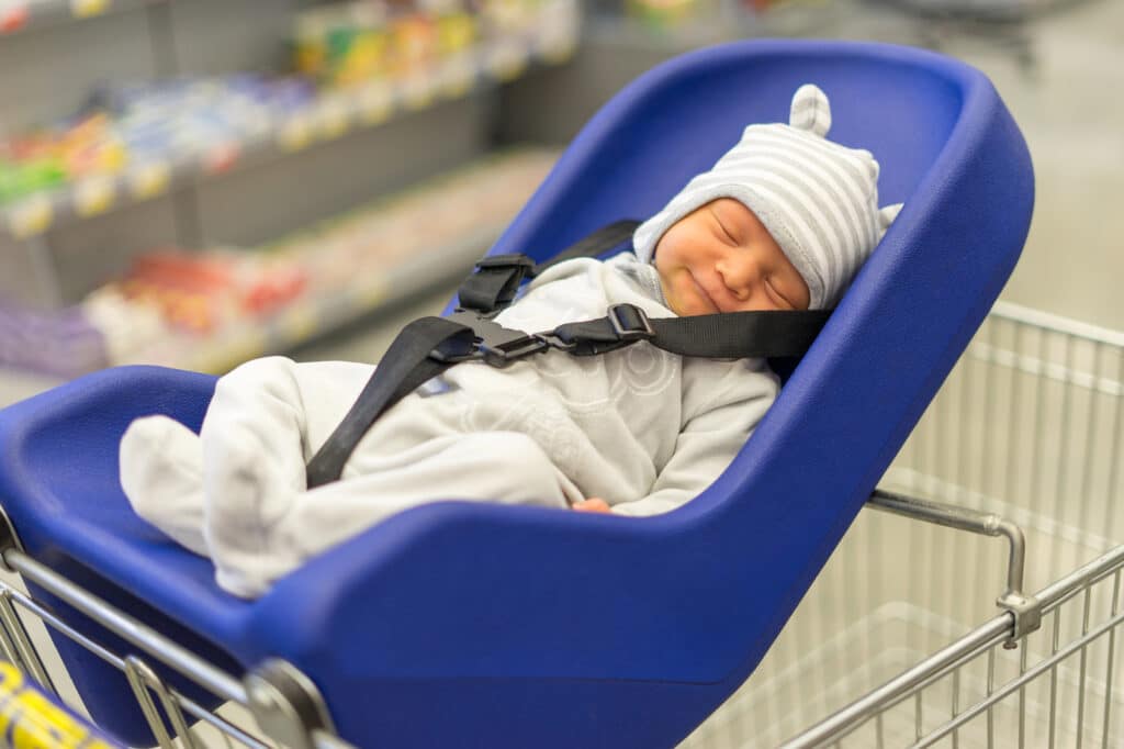 how to go shopping with a newborn