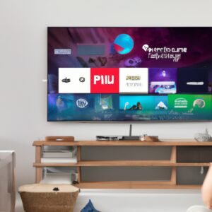 huge tv at the living room