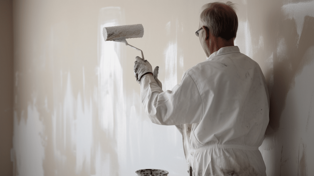 a man testing anti-condensation paint